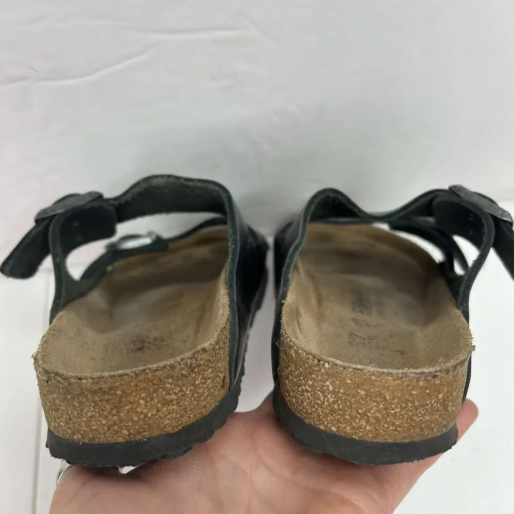 Birkenstock Women’s Size 37 US 6 6.5‎ Leather Sandals Anthracite Metallic Pewter